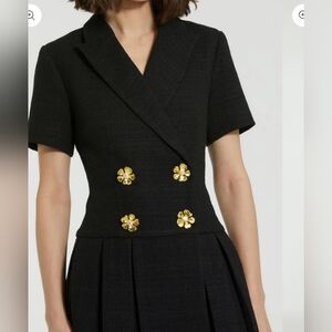 COPY - Elegant Black Mac Duggal Blazer with Gold Buttons Size 10